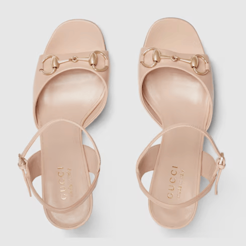 Gucci | Women's Horsebit sandal | light pink leath...