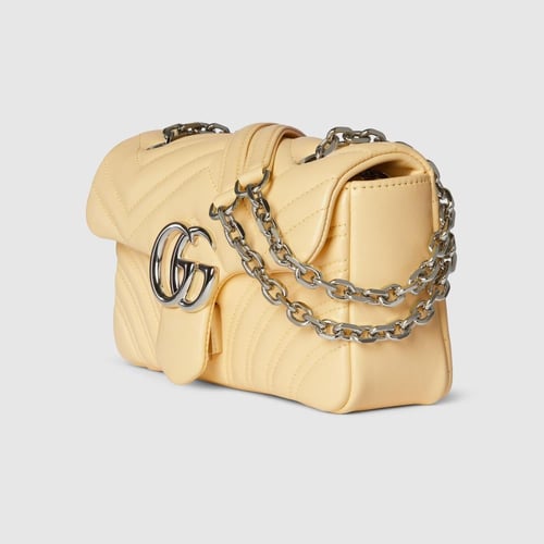 Gucci | GG Marmont small shoulder bag | yellow lea...