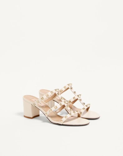 Valentino | Rockstud Calf Mules. Heel: 60 Mm | lig...