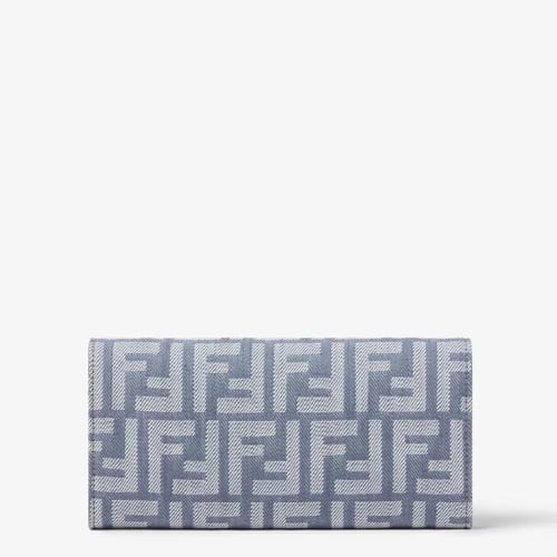 Fendi | Baguette Continental With Chain | Blue den...