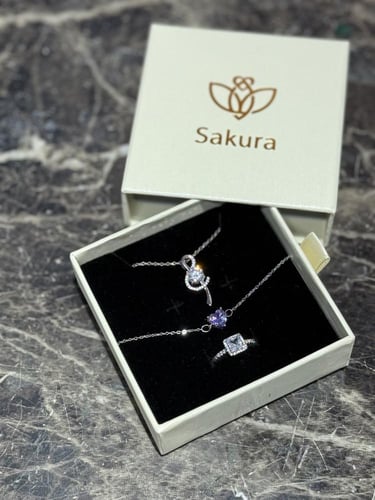 طقم الماسة - فضة عيار 925