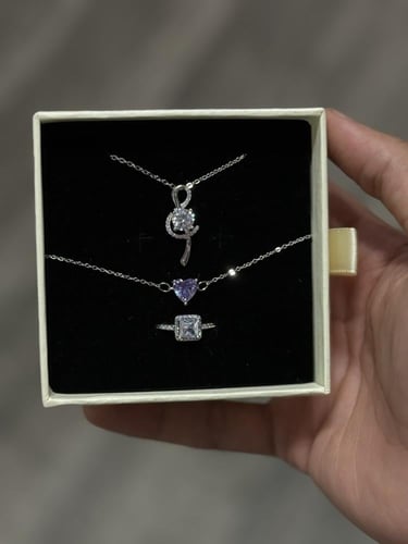 طقم الماسة - فضة عيار 925