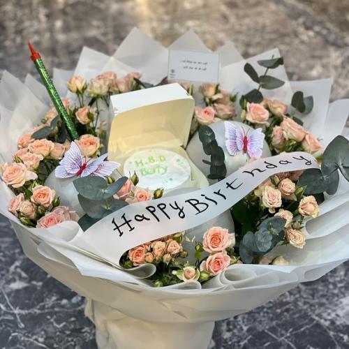 باقة عيد ميلاد - كيكة ميلاد