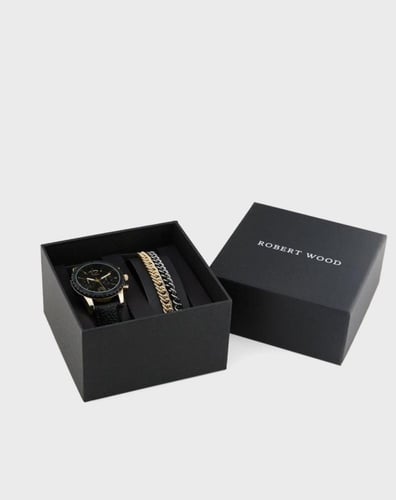 طقم ساعة واسورة من روبرت وود