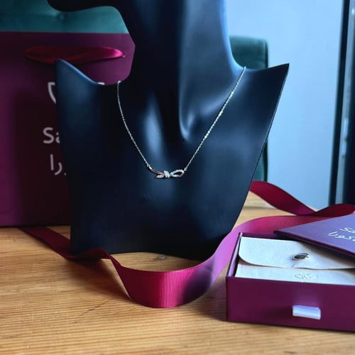 سلسال عقدة حب ساكورا Love Knot Necklace Sakura