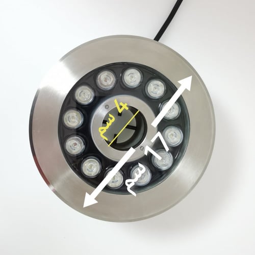 إضاءة نوافير ملونة RGB LED 12W. ضمان سنه استبدال