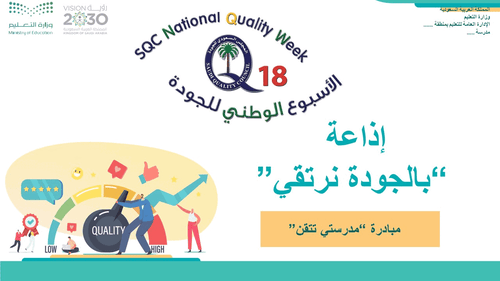 باقة تفعيل الأسبوع الوطني للجودة في المدرسة