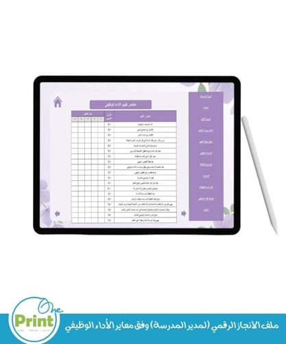 ملف الانجاز الرقمي (لمدير المدرسة) وفق معاير الأدا...