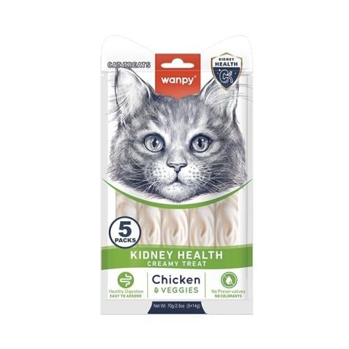 وانبي كريمي للعناية بالكلى بنكهة الدجاج والخضراوات...