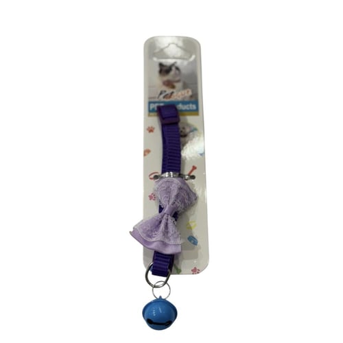 طوق قطط وحيوانات اليفة فيونكة بجرس باللون مختلفة