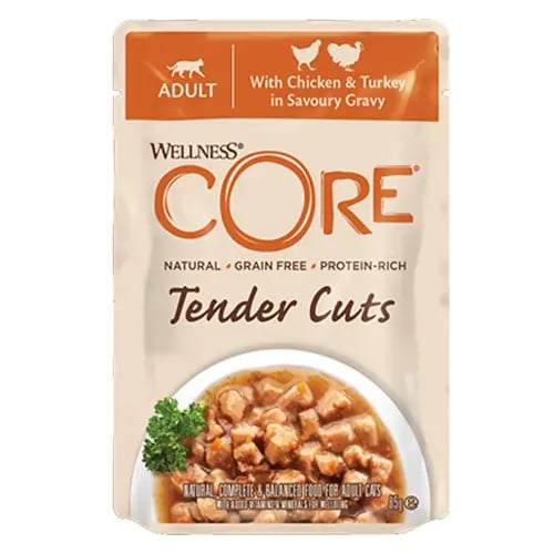 ويلنس كور ظرف طعام رطب قطع الدجاج الطرية والديك ال...