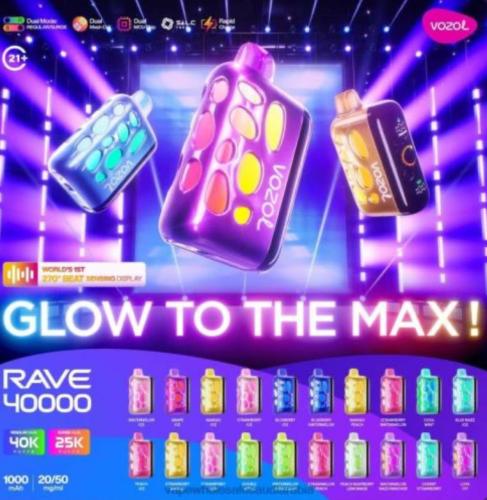 VOZOL RAVE سحبة سيجارة فوزول ريف 40000 شفطة عدة نك...