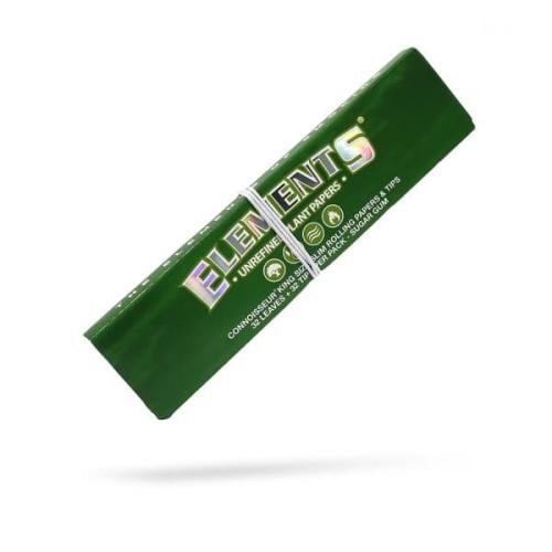 ورق لف اليمنتس اخضر كينق سايز مع فلاتر ELEMENTS KI...