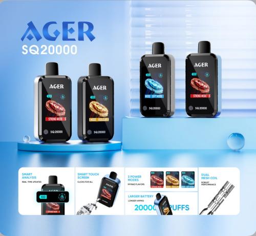 AGER سحبة سيجارة اجير 20000 شفطة 50 نيكوتين عدة نك...