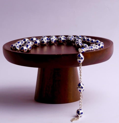 سبح قفص فضة 33 10 ملم