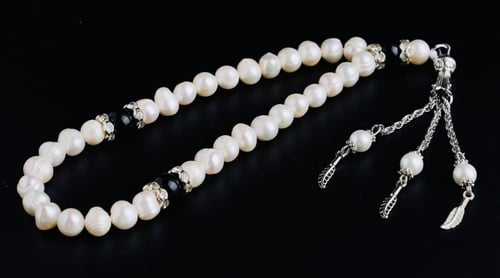 سبحة لولو طبيعي 33 حبة 8 ملم