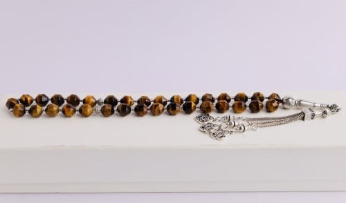 سبحه احجار طبيعيه كت بشكل متميز 33حبة 10 ملم