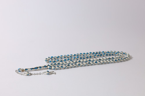 سبحة قفص 99 حبة مع عاج وفيروز