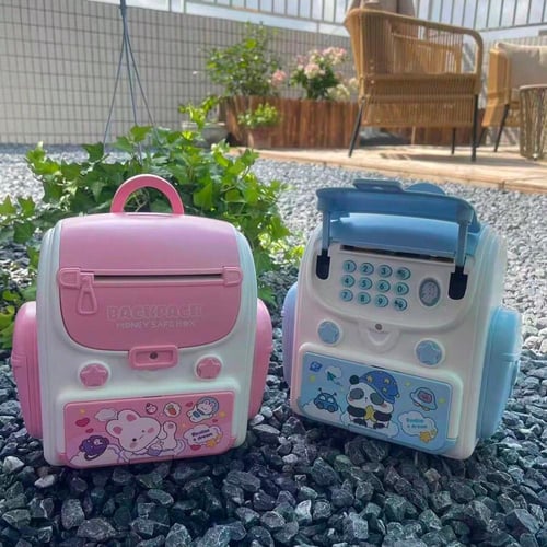 صندوق ادخار كرتوني للأطفال على شكل ماكينة صراف آلي...