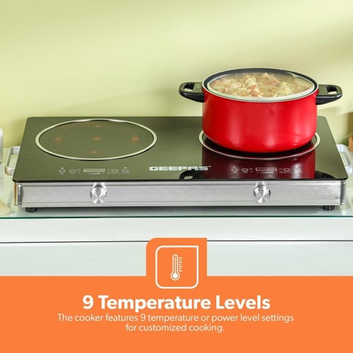 موقد Geepas بالأشعة تحت الحمراء 2000 واط بتحكم لمس...