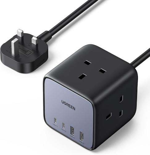 شاحن جداري UGREEN Nexode GaN 65W متعدد المنافذ 7 ف...