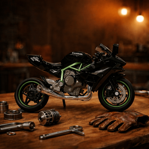 مجسم دراجة نارية رياضية مقياس 1/18 مع تمثال راكب –...