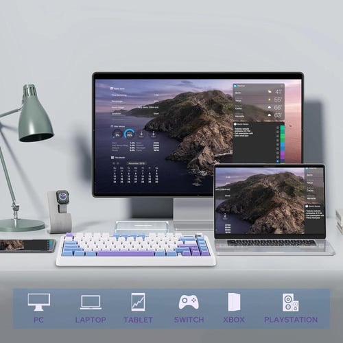 لوحة مفاتيح ميكانيكية لاسلكية 75% ثلاثية الأوضاع –...