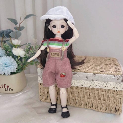 دمية BJD مفصلية 12 بوصة (30 سم) – 30 مفصل، ملابس ك...