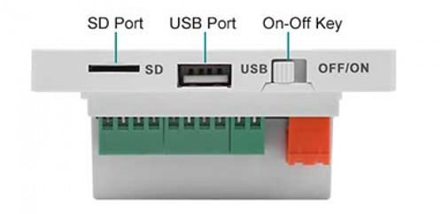 سماعتين 6.5 انش سقفية مع جهاز تحكم جداري