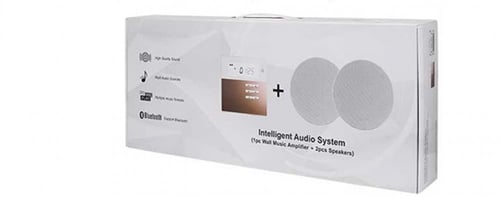 سماعتين 6.5 انش سقفية مع جهاز تحكم جداري