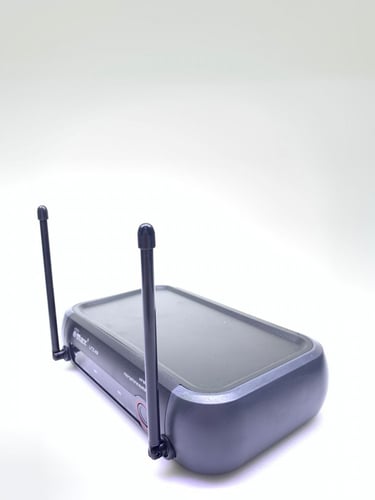 2 ميكرفون لاسلكي يدوي + جيب (علاق) - MAX