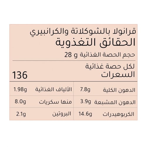 جرانولا بالشوكولاتة والتوت