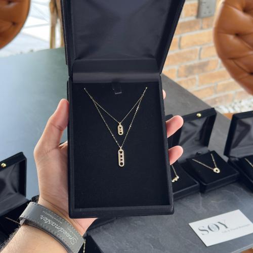 عقد ذهب دورين بتصميم انيق وفاخر