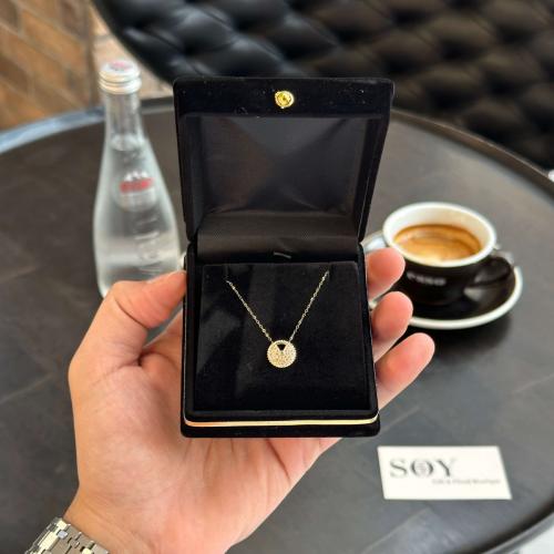 قلادة دائرية ذهب فاخرة || هدايا جدة SOY Gifts
