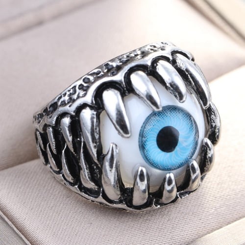 خاتم مخلب فك عين زرقاء