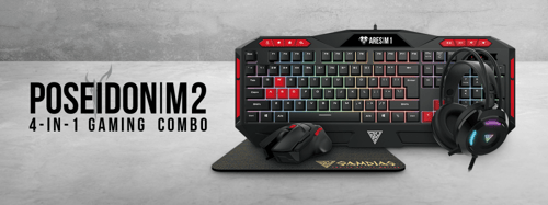 كومبو 4 قطع ( ماوس و كيبورد و سماعة العاب و ماوس ب...