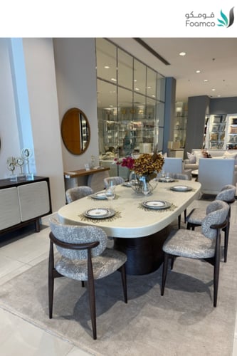 طاولة طعامUDI-1059-T220 طاولة خشب مقاس (220 CM) +...