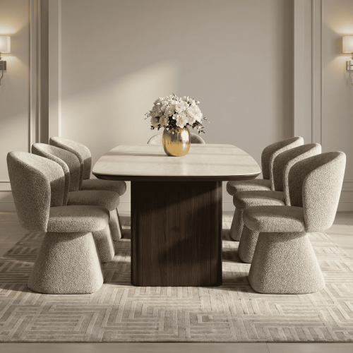 طاولة طعام +8كراسيUDI-1053-T-230