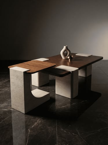 طقم طاولات قهوة T-000120