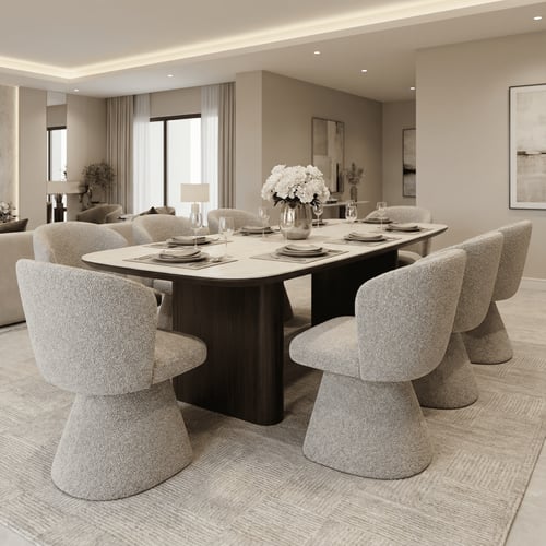 طاولة طعام +8كراسيUDI-1053-T-230