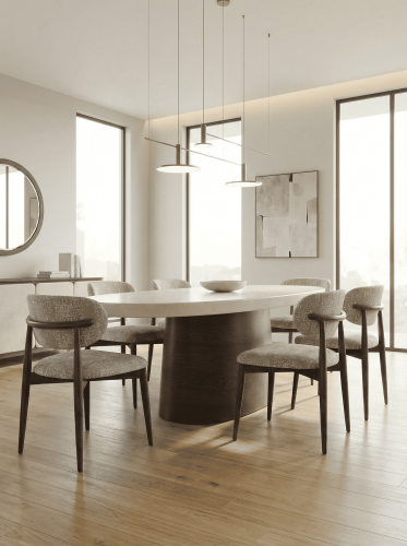 طاولة طعامUDI-1059-T220 طاولة خشب مقاس (220 CM) +...