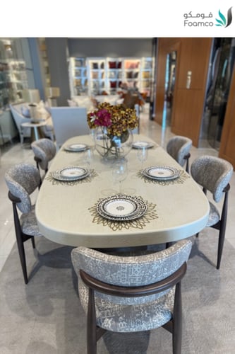 طاولة طعامUDI-1059-T220 طاولة خشب مقاس (220 CM) +...