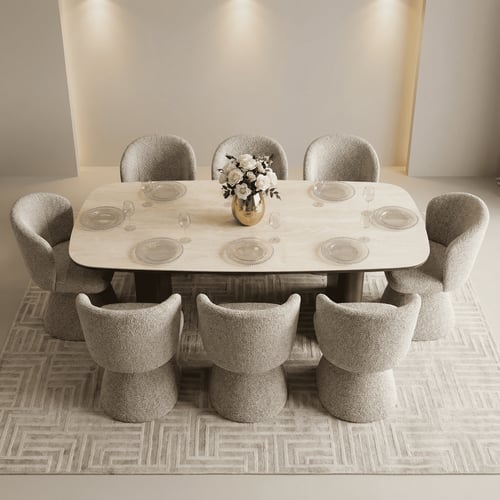 طاولة طعام +8كراسيUDI-1053-T-230