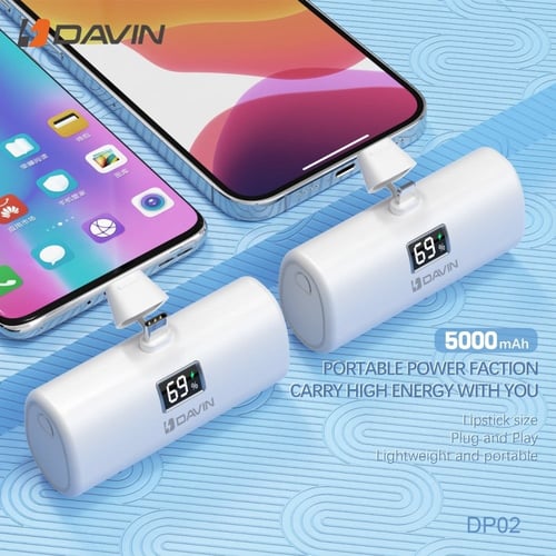 بطارية متنقلة بسعة 5000mAh مع ستاند تدعم الشحن الس...