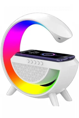 اضاءة متعددة الألوان مع شاحن لاسلكي ومكبر صوت بلوت...