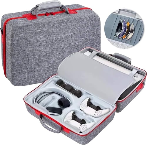 شنطة جهاز PS5 كبيرة اللون رمادي