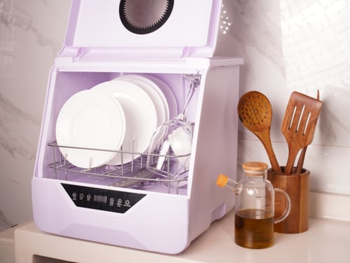 غسالة تنظيف الصحون مع 30 كبسولة صابون الصحون مجانا...