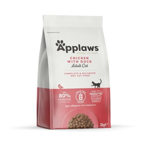 طعام جاف للقطط البالغة بنكهة الدجاج و البط Applaws