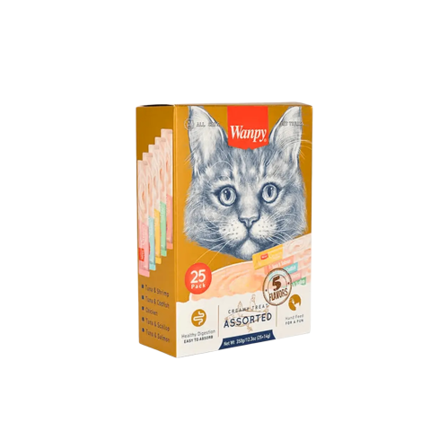 كرتون مكافات متنوعه 25 حبه من شركة Wanpy
