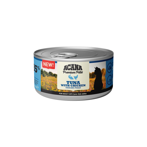 معلبات باتيه الدجاج مع التونا من شركة Acana